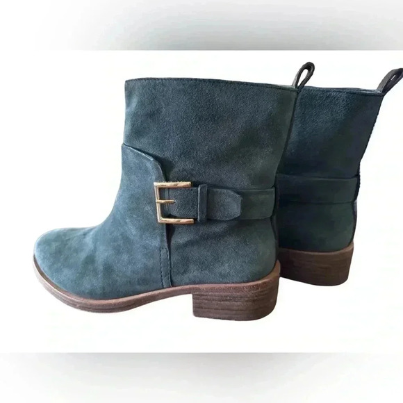 Tory Burch Riley Mid Buckle Boot Dark Green Size 7 (00760) - Picture 4 of 16